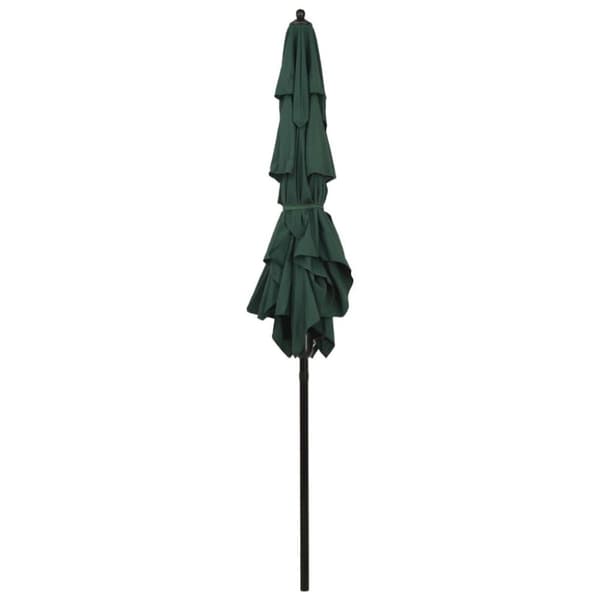 vidaXL parasol 2x2 m aluminiumsstang 3 niveauer grøn