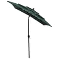 Miniatyrbillede 4 af 6: vidaXL parasol 2x2 m aluminiumsstang 3 niveauer grøn