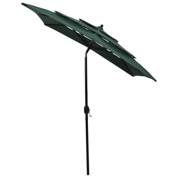 vidaXL parasol 2x2 m aluminiumsstang 3 niveauer grøn