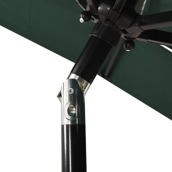vidaXL parasol 2x2 m aluminiumsstang 3 niveauer grøn