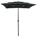 Miniatyrbillede 2 af 6: vidaXL parasol 2x2 m aluminiumsstang 3 niveauer grøn