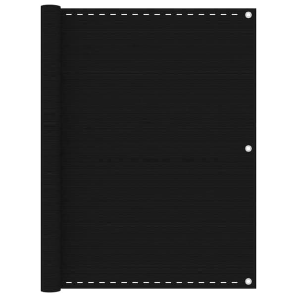 vidaXL Balkongskjerm svart 120x400 cm HDPE