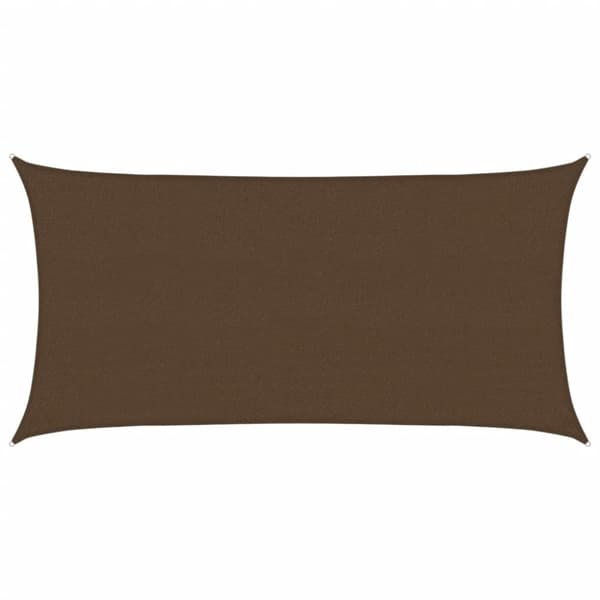 vidaXL Solseil 160 g/m² brun 2,5x5 m HDPE
