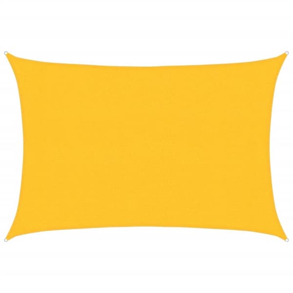 vidaXL Solseil 160 g/m² gul 3x4 m HDPE