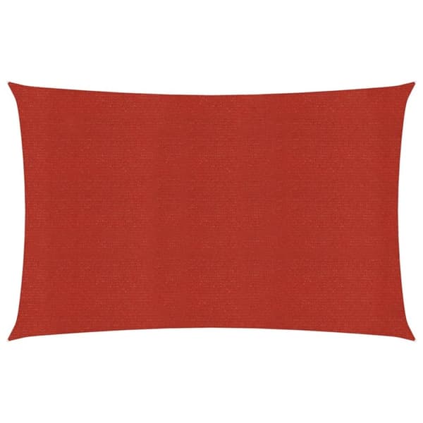 vidaXL Solseil 160 g/m² rød 2,5x5 m HDPE