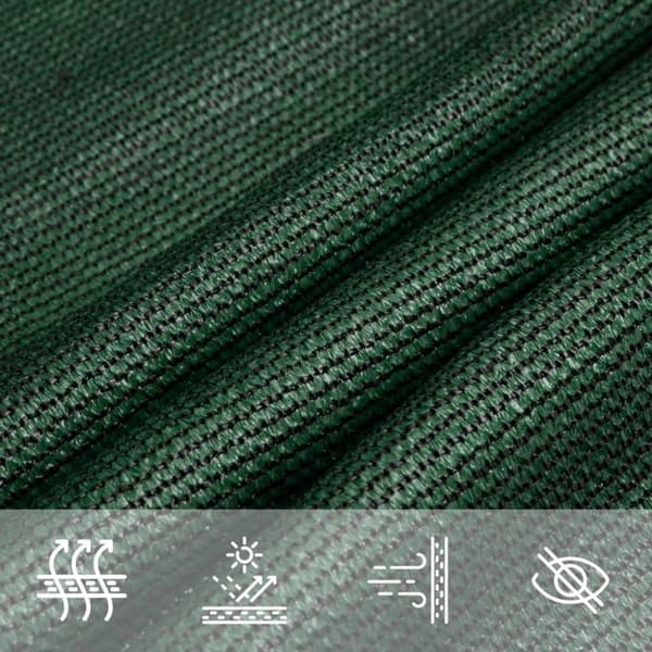 vidaXL Solseil 160 g/m² mørkegrønn 2,5x2,5x3,5 m HDPE