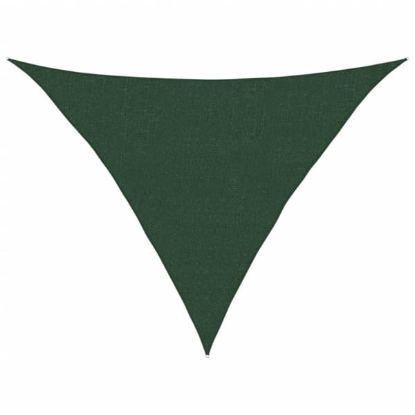 vidaXL solsejl 2,5x2,5x3,5 m 160 g/m² HDPE mørkegrøn