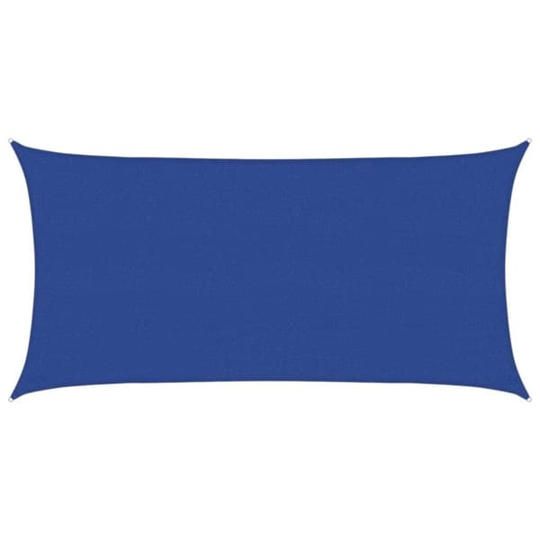 vidaXL Solseil 160 g/m² blå 2x3,5 m HDPE
