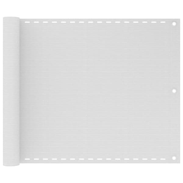vidaXL Parvekkeen suoja valkoinen 75x500 cm HDPE