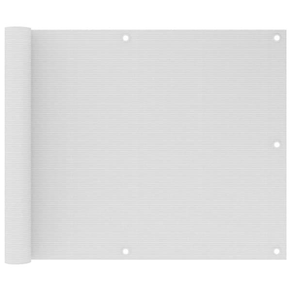 vidaXL Balkongskjerm hvit 75x300 cm HDPE