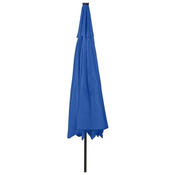 vidaXL Aurinkovarjo LED-valoilla 400 cm taivaansininen