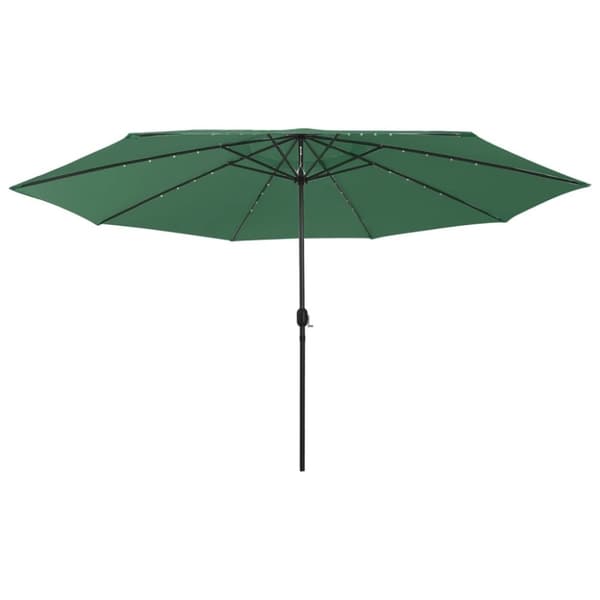 vidaXL Sonnenschirm mit LED-Beleuchtung 400 cm grøn
