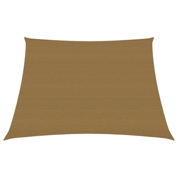 vidaXL Solseil 160 g/m² gråbrun 4/5 x 4 m HDPE