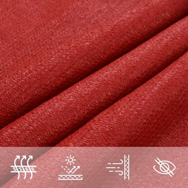 vidaXL solsejl 2,5x4,5 m 160 g/m² HDPE rød