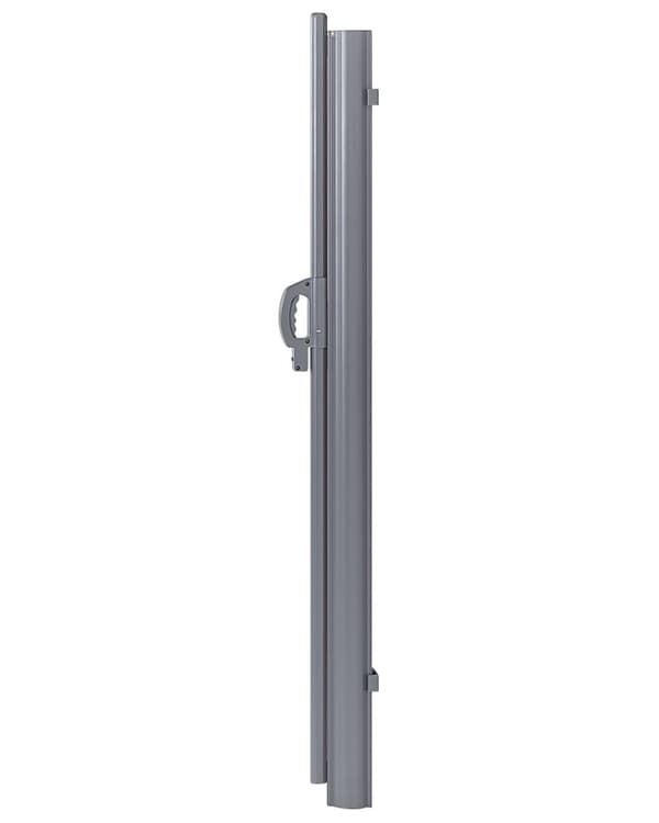 Læhegn Beige Polyester og Grå Aluminium 160 x 300 cm Læsejl Flytbar til Haven Terrasse Læskærm Afskærmning Vandtæt Stabil Sidemarkise Udendørs