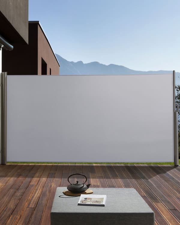 Näkösuoja puutarhaan vaaleanharmaa polyesteri 160 x 300 cm moderni tyyli