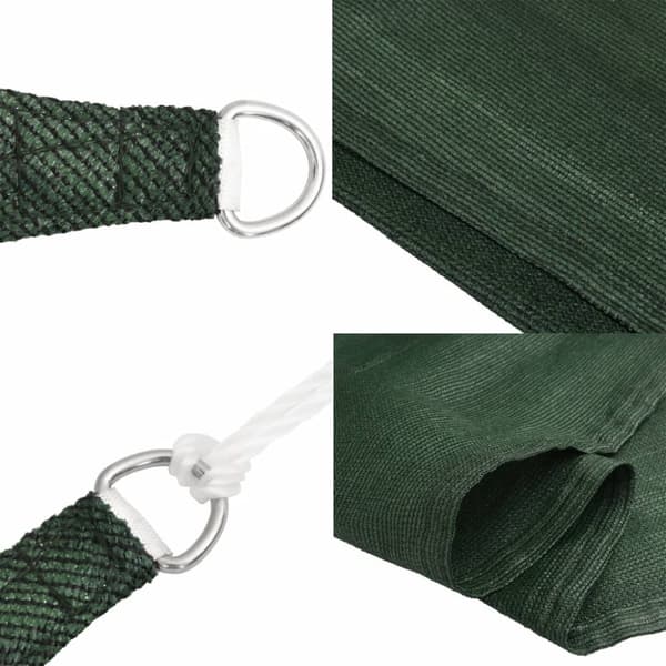 vidaXL solsejl 4/5x4 m 160 g/m² HDPE mørkegrøn