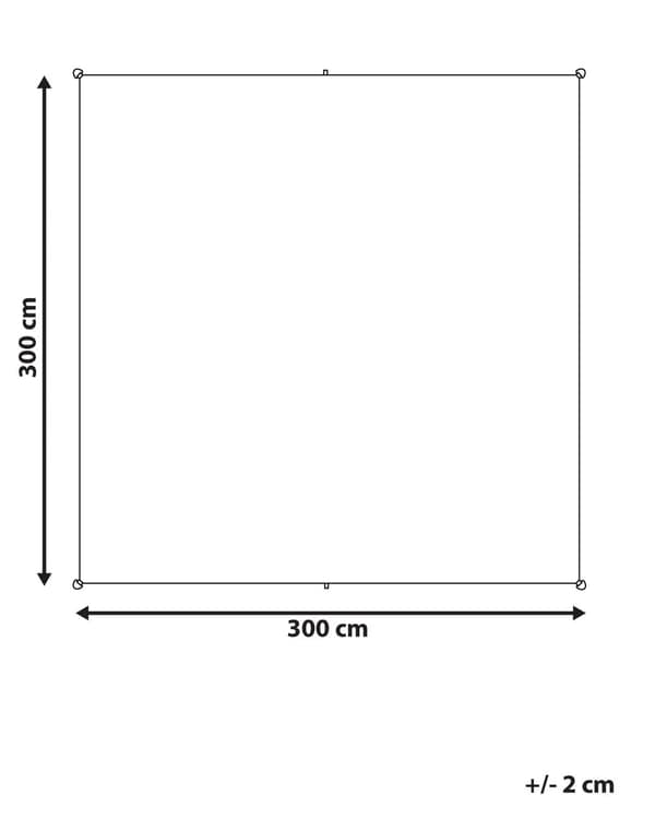 Aurinkopurje harmaa 300 x 300 cm neliö vedenkestävä UV-kestävä moderni tyyli