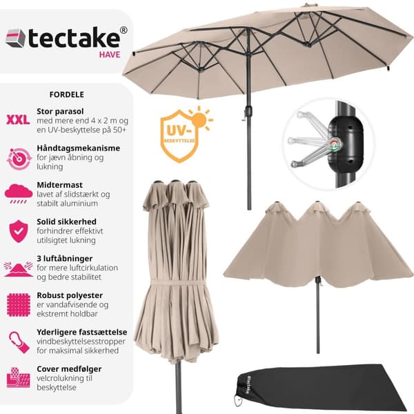 Parasol Silia 460x270cm - beige