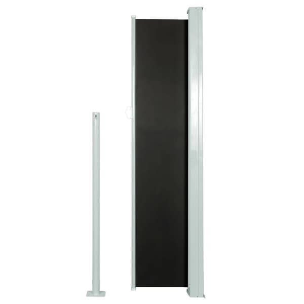 vidaXL Uttrekkbar sidemarkise 140x300 cm svart