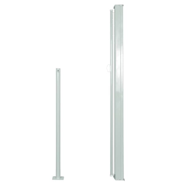 vidaXL Uttrekkbar sidemarkise 140x300 cm kremhvit