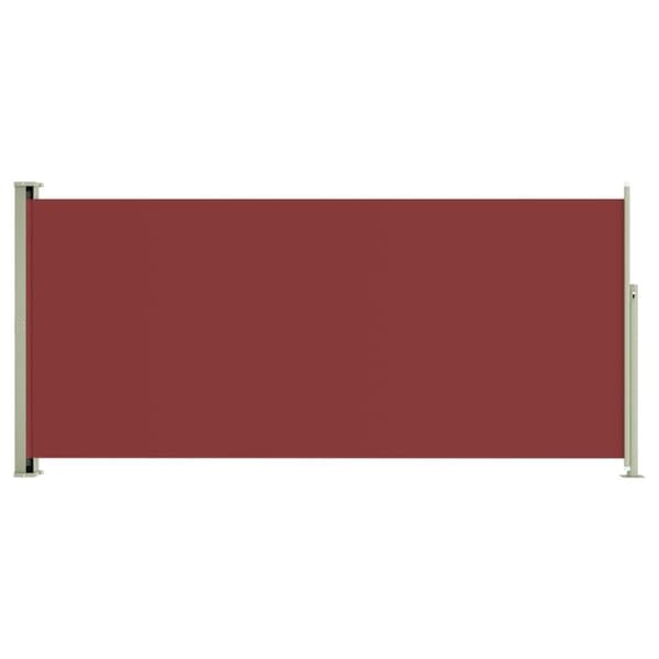 vidaXL sammenrullelig sidemarkise til terrassen 140x300 cm rød