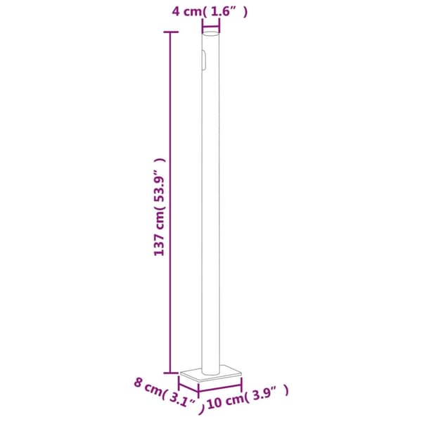 vidaXL Uttrekkbar sidemarkise 140x600 cm brun