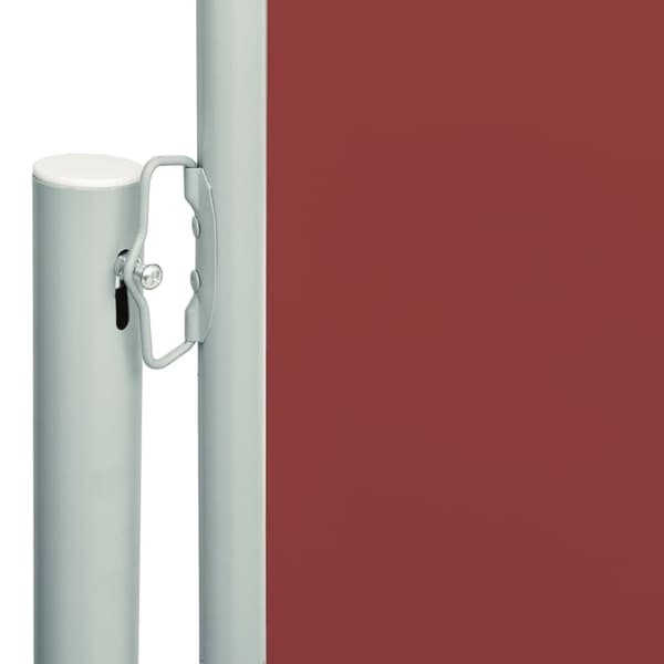 vidaXL sammenrullelig sidemarkise til terrassen 117x600 cm rød