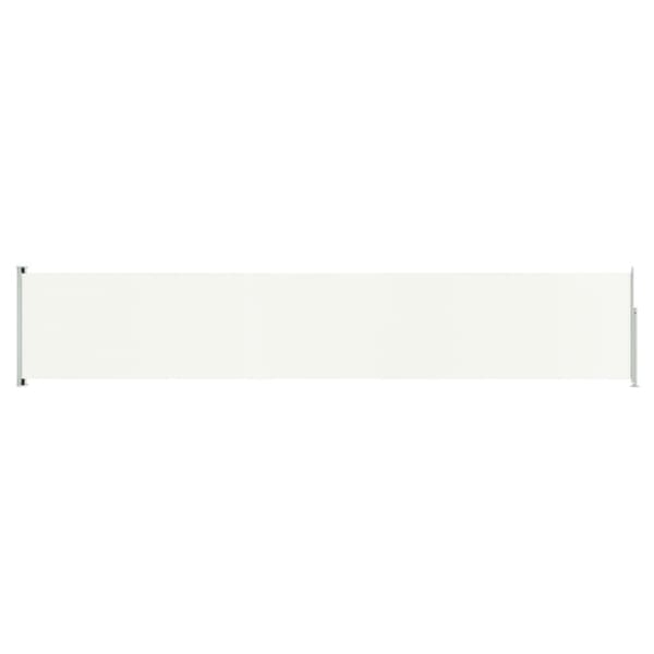 vidaXL Uttrekkbar sidemarkise 117x600 cm kremhvit