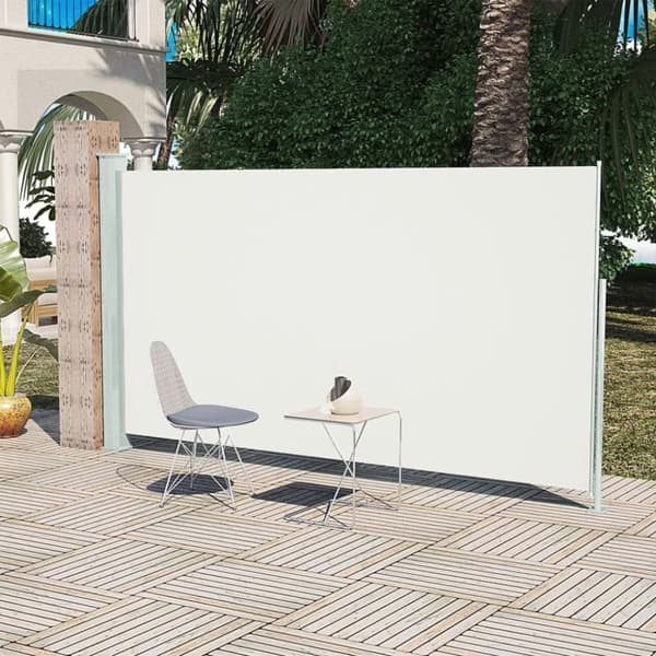 vidaXL Sisäänvedettävä terassin sivumarkiisi 160x300 cm kerma