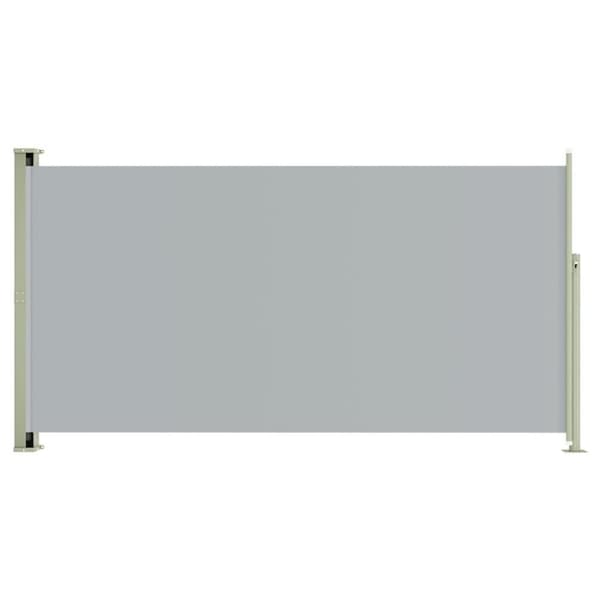 vidaXL sammenrullelig sidemarkise til terrassen 160 x 300 cm grå