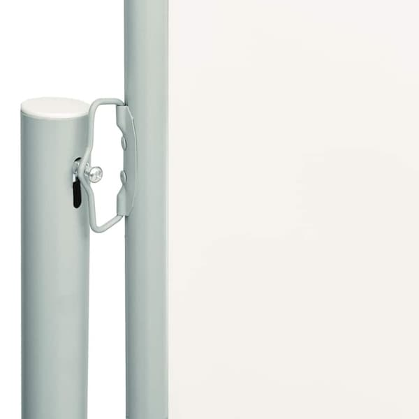 vidaXL sammenrullelig sidemarkise til terrassen 117x600 cm cremefarvet