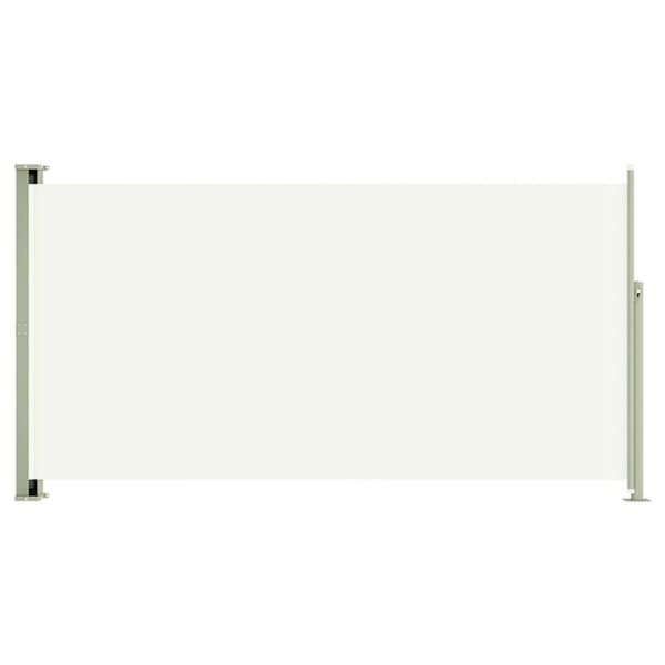 vidaXL Uttrekkbar sidemarkise 160x300 cm kremhvit
