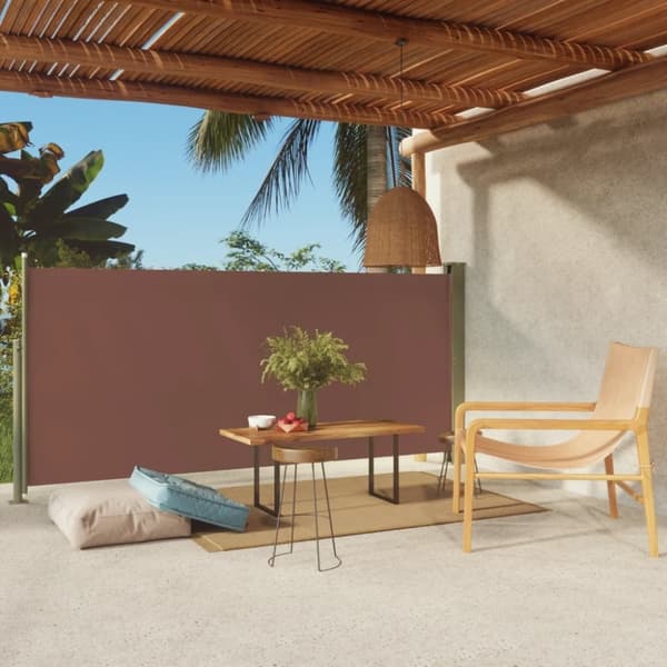 vidaXL Uttrekkbar sidemarkise 140x300 cm brun