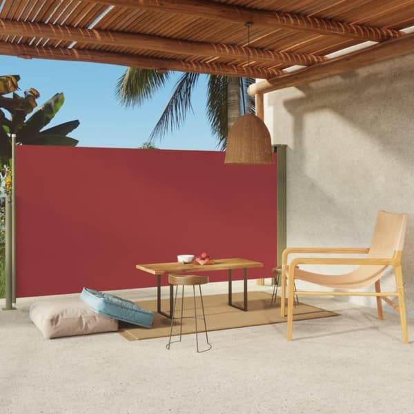 vidaXL Infällbar sidomarkis 160x300 cm röd