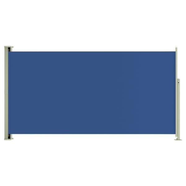 vidaXL Sisäänvedettävä terassin sivumarkiisi 160x300 cm sininen