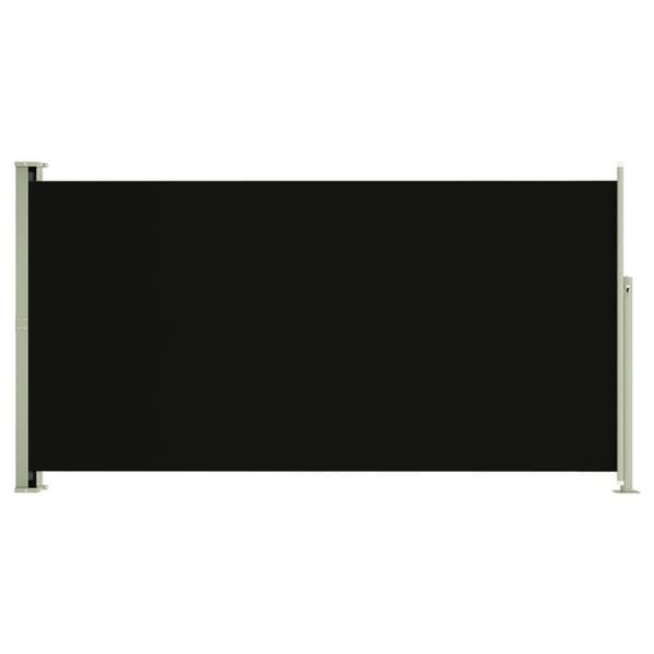 vidaXL Sisäänvedettävä terassin sivumarkiisi 160x300 cm musta