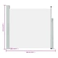 Miniatyrbillede 9 af 9: vidaXL sammenrullelig sidemarkise til terrassen 170x300 cm cremefarvet