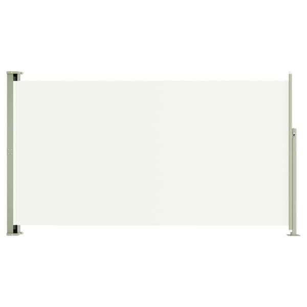 vidaXL sammenrullelig sidemarkise til terrassen 170x300 cm cremefarvet