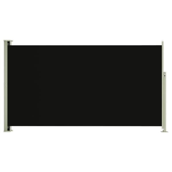 vidaXL Uttrekkbar sidemarkise 170x300 cm svart