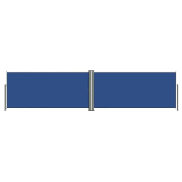 vidaXL sammenrullelig sidemarkise 140x600 cm blå
