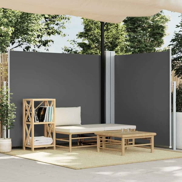 vidaXL Sisäänvedettävä sivumarkiisi antrasiitti 180x600 cm