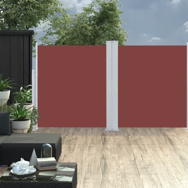 vidaXL sammenrullelig sidemarkise 140x600 cm brun