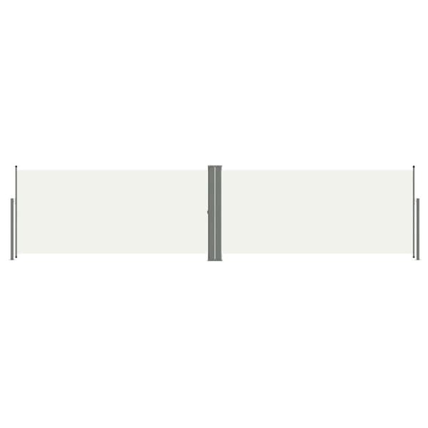 vidaXL Uttrekkbar sidemarkise 140x600 cm kremhvit