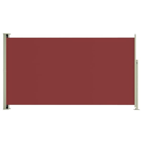 vidaXL Sisäänvedettävä terassin sivumarkiisi 170x300 cm punainen