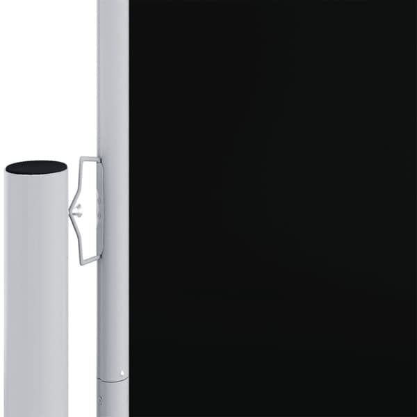 vidaXL Sisäänvedettävä sivumarkiisi musta 180x1200 cm
