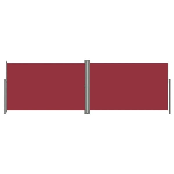 vidaXL Infällbar sidomarkis 220x600 cm röd