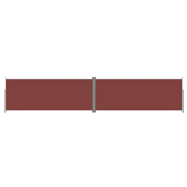 vidaXL Uttrekkbar sidemarkise 200x1000 cm brun