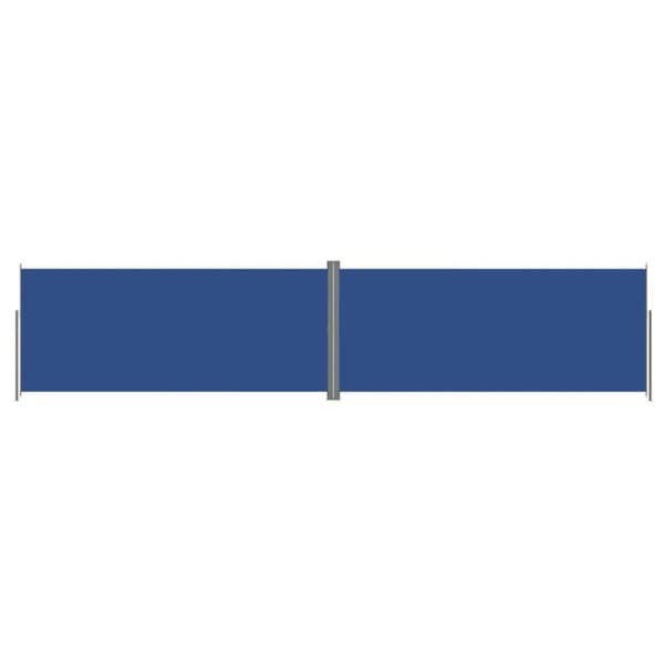 vidaXL sammenrullelig sidemarkise 220x1000 cm blå