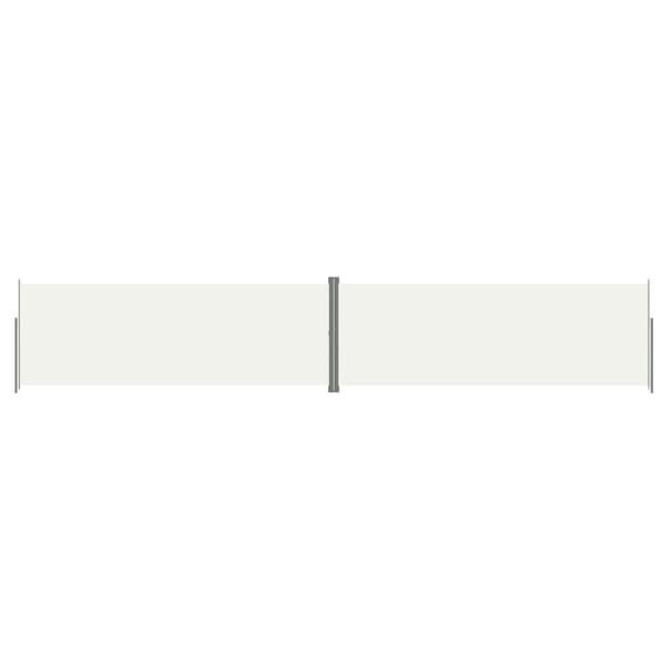 vidaXL Uttrekkbar sidemarkise 220x1200 cm kremhvit